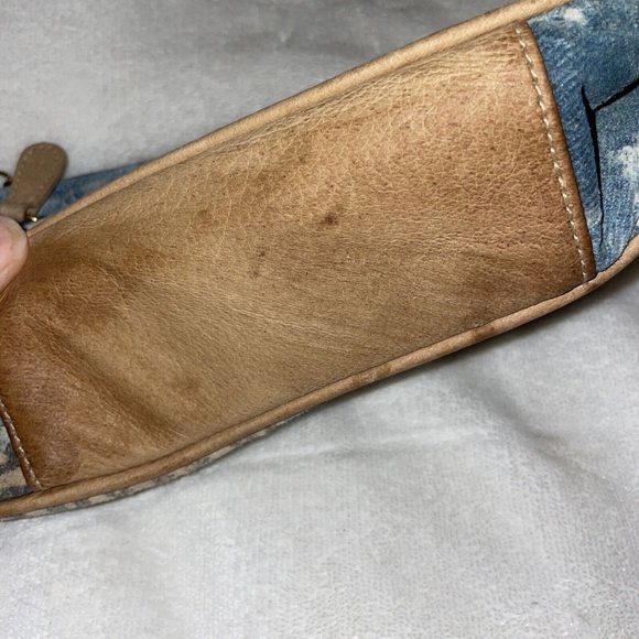 GAL Great American Leather Works Denim Tiger Mini Shoulder Bag - Picture 3 of 11